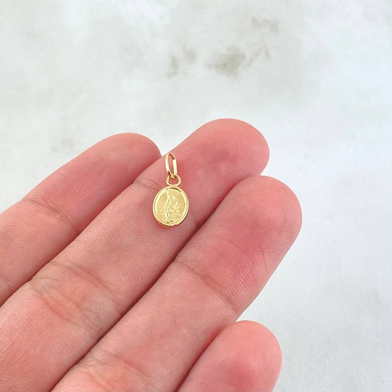 Dije San Miguel De Arcangel 0.25gr / 1/2 in / Oro Amarillo 18K