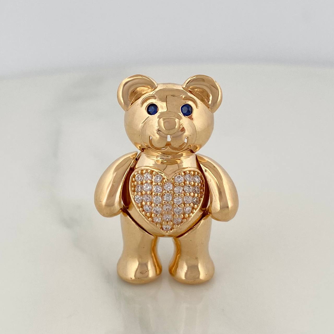 Articulated Bear Pendant 12.35 g / 1 1/4 in Yellow Gold 18K