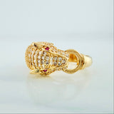 Anillo Pantera 4.4 g / T6 3/4 Oro Amarillo 18K