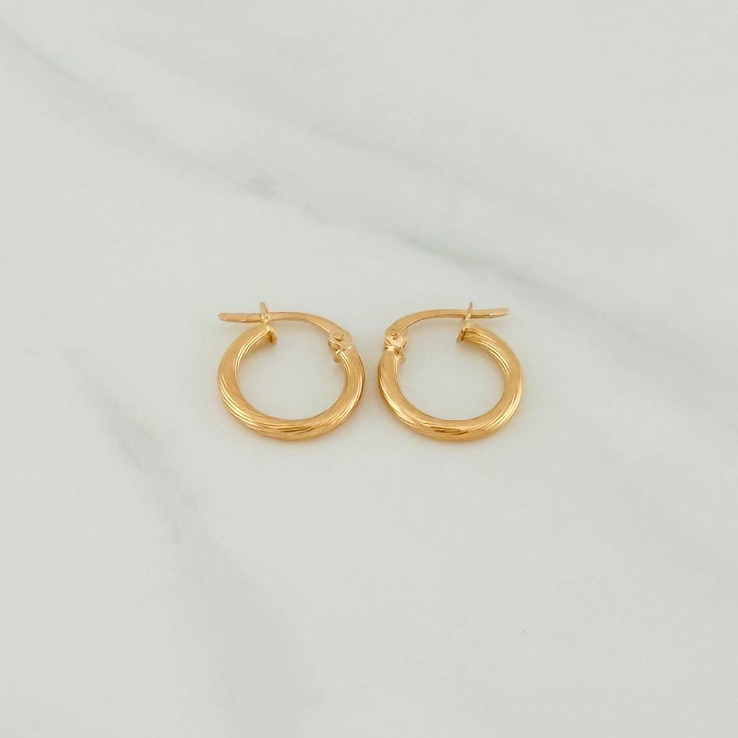 Candongas Mary 1.2 g / 3/4 in Oro Amarillo 18K