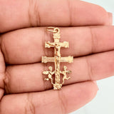 Dije Cruz De Caravaca 1.75 g / 1 1/4 in Oro Amarillo 18K
