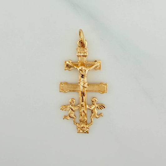 Dije Cruz De Caravaca 1.75 g / 1 1/4 in Oro Amarillo 18K