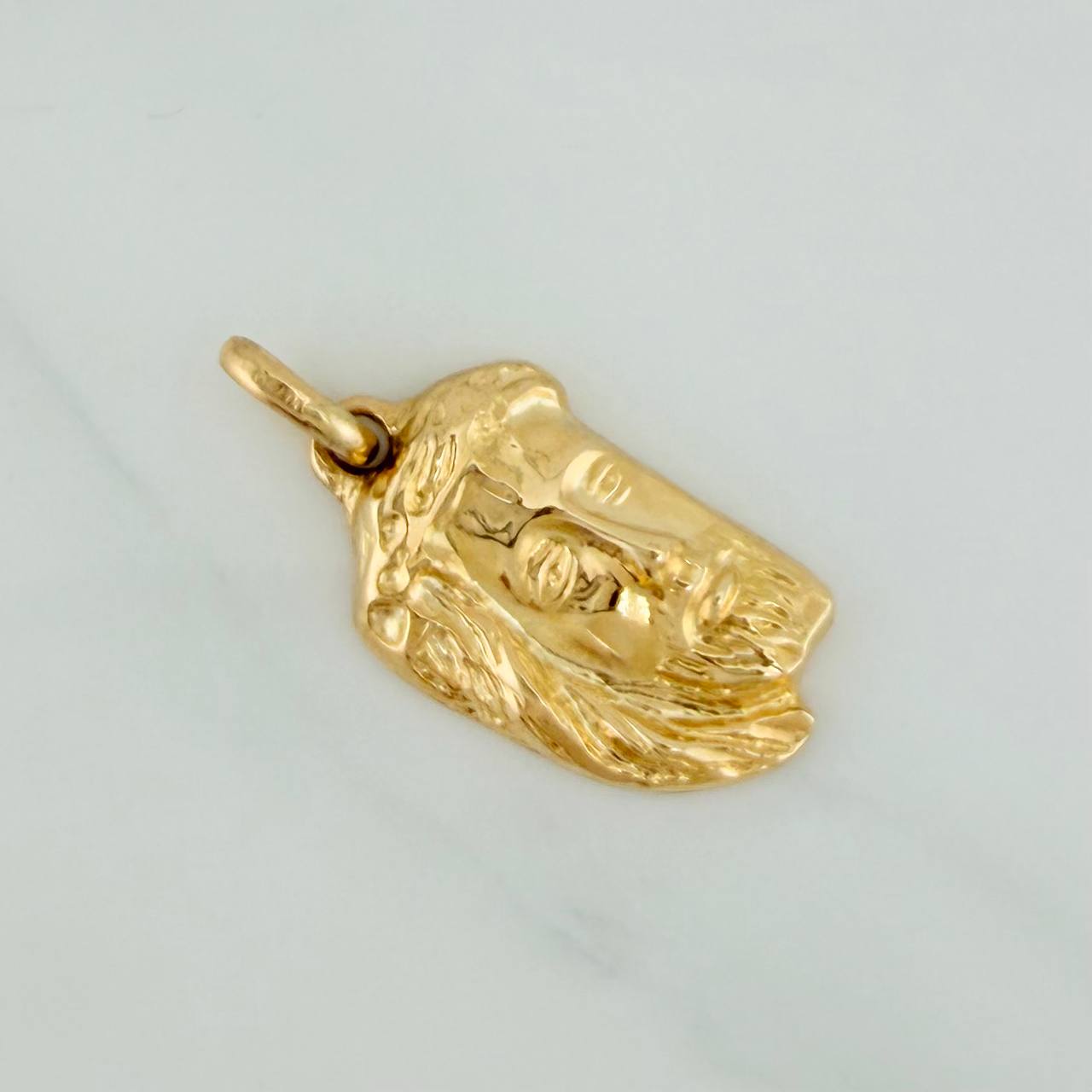 Dije Rostro Cristo 4.25 g / 1 1/4 in Oro Amarillo 18K