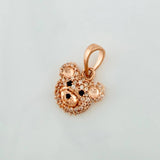 Dije Rostro Oso 1.3 g / 1/2 in Oro Rosa 18K