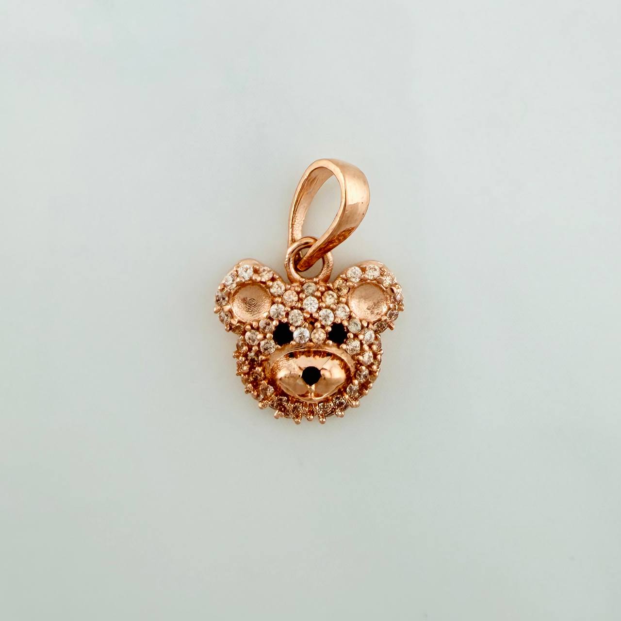 Dije Rostro Oso 1.3 g / 1/2 in Oro Rosa 18K