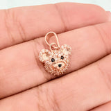 Dije Rostro Oso 1.3 g / 1/2 in Oro Rosa 18K