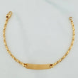Pulso Rustico Placa 6.6 g / 6 1/4 in / 2.37 mm Oro Amarillo 18K