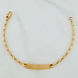 Pulso Rustico Placa 6.6 g / 6 1/4 in / 2.37 mm Oro Amarillo 18K
