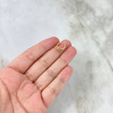 Piercing Earcuff Simulador 1gr / 1cm / Ola Bilateral Circon Blanco Oro Amarillo (Joya) ©