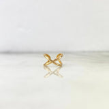 Piercing Earcuff Simulator 0.65gr / 1cm / Curved Infinity Yellow Gold (Jewel) ©