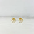 Topos Cangrejo 0.8gr / 4mm Circones Blanco Oro Amarillo