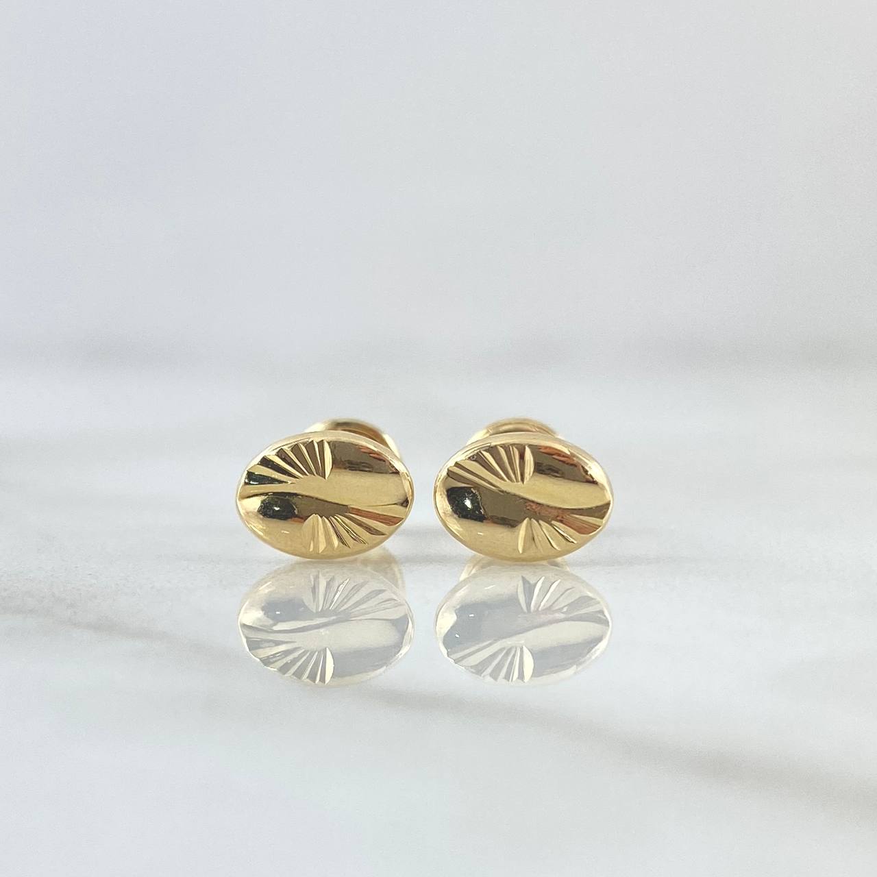 Topos Grano De Café 0.75gr / 8mm Diamantado Oro Amarillo 18K *