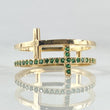 Double Cross Ring 2.75gr / Size 6 1/2 / 18K Gold