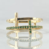 Double Cross Ring 2.75gr / Size 6 1/2 / 18K Gold