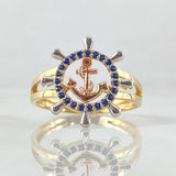 Anchor Wheel Ring 2.7gr / Size 6 3/4 / 18K Gold