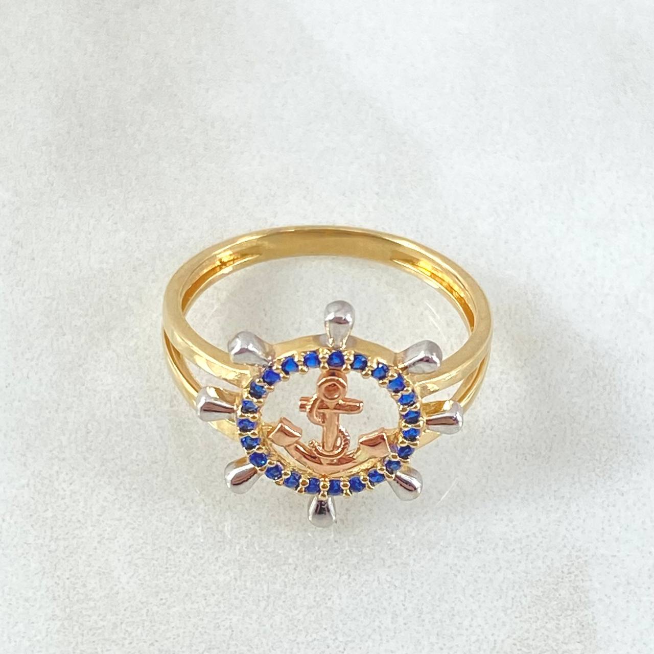 Anchor Wheel Ring 2.7gr / Size 6 3/4 / 18K Gold