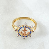 Anchor Wheel Ring 2.7gr / Size 6 3/4 / 18K Gold