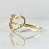 Heart Silhouette Ring 1.35gr / Size 6 1/4 / 18K Gold