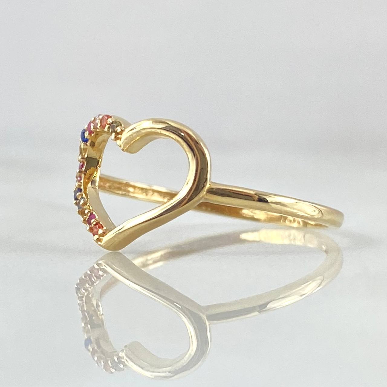 Heart Silhouette Ring 1.4gr / Size 6 1/4 / 18K Gold