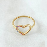 Heart Silhouette Ring 1.4gr / Size 6 1/4 / 18K Gold