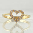 Heart Silhouette Ring 1.65gr / Size 6 1/4 / 18K Gold