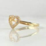 Heart Silhouette Ring 1.7gr / Size 7 1/4 / 18K Gold