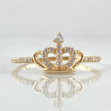 Byzantine Crown Ring 1.5gr / Size 7 1/2 / 18K Gold