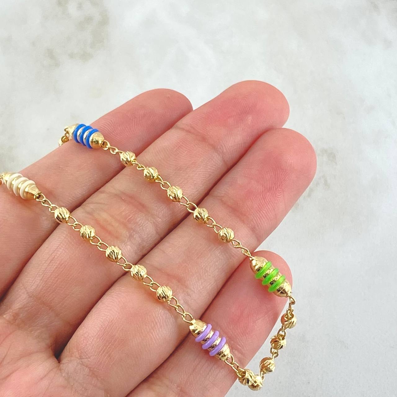 Rustic Military Type Chain 8.25gr / 50cm / 18K Gold *