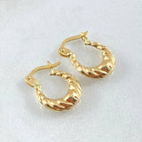 Hoop Earrings Peephole 1.15gr / 1.5cm (0.6in) / 18K Gold *