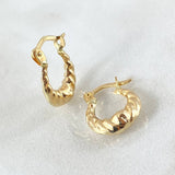 Hoop Earrings Peephole 1.15gr / 1.5cm (0.6in) / 18K Gold *