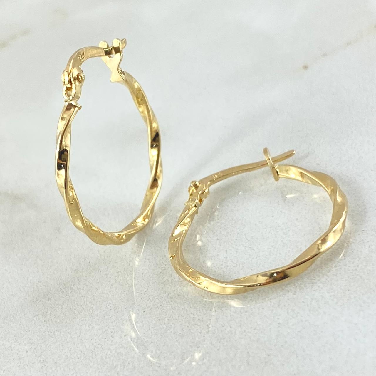 Candongas Kari 0.9gr / 1/2 in / Oro Amarillo 18K