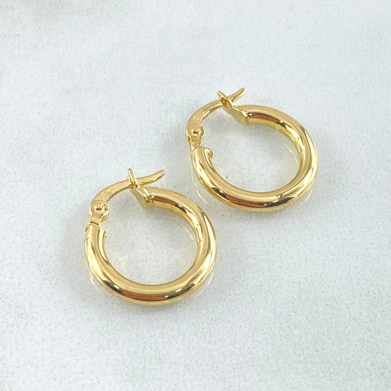 Candongas Jass 1.25gr / 1.5cm / Oro Amarillo 18K *
