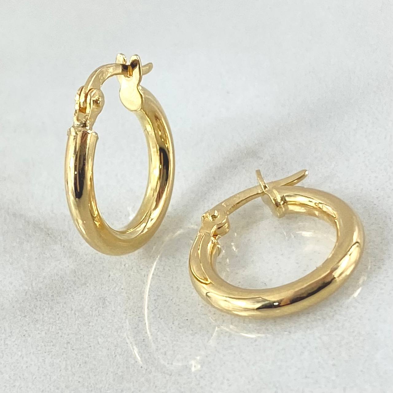 Candongas Jass 1.25gr / 1.5cm / Oro Amarillo 18K *