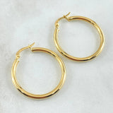 Jass Hoop Earrings 2.35gr / 1 1/4 in / 18K Gold ©