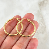 Jass Hoop Earrings 2.35gr / 1 1/4 in / 18K Gold ©