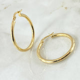 Jass Hoop Earrings 2.35gr / 1 1/4 in / 18K Gold ©