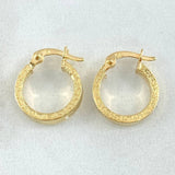 Hoop Earrings 1gr / 0.6in / 18K Gold