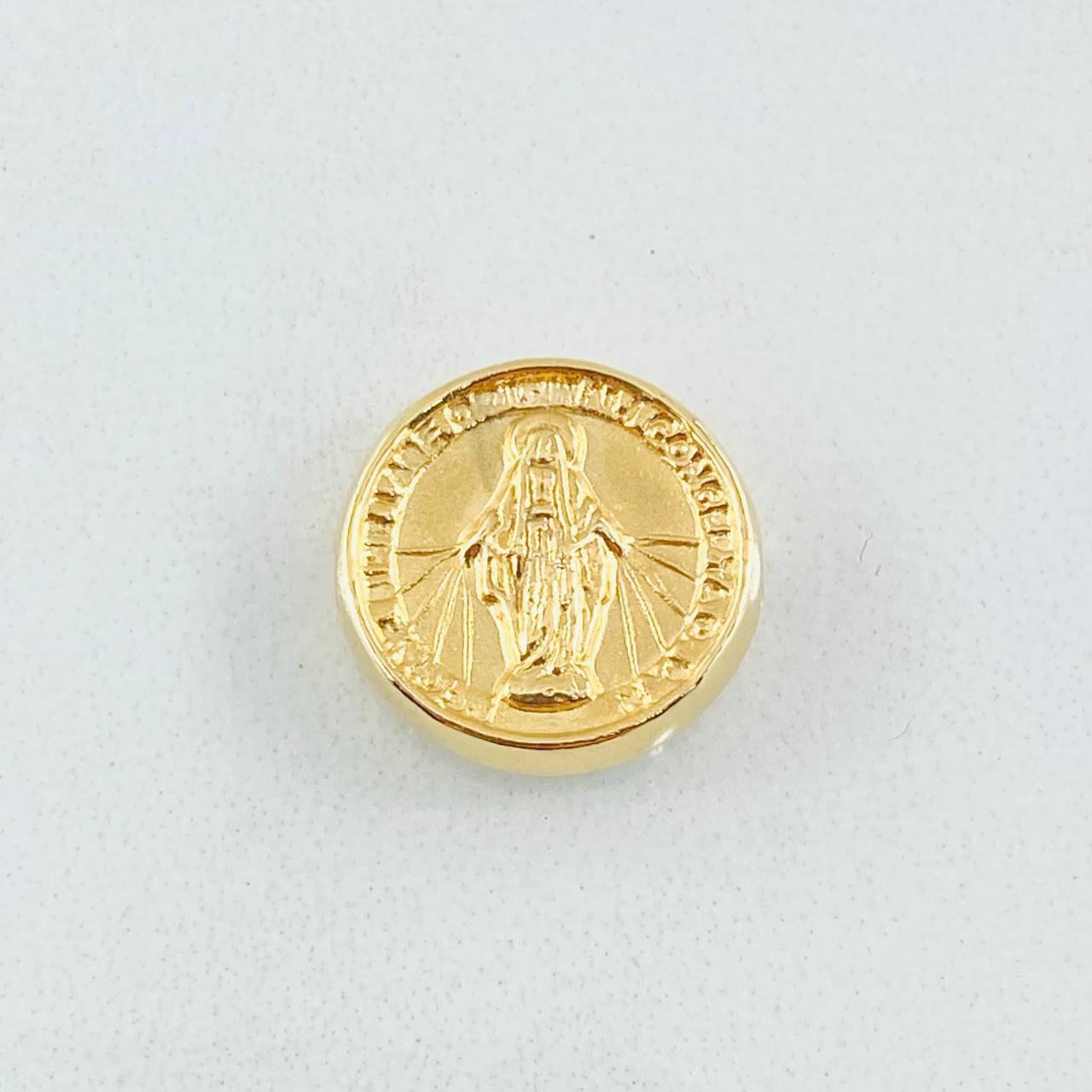 Herraje Tambor Virgen Milagrosa 0.7 g / 1/2 in Oro Amarillo 18K