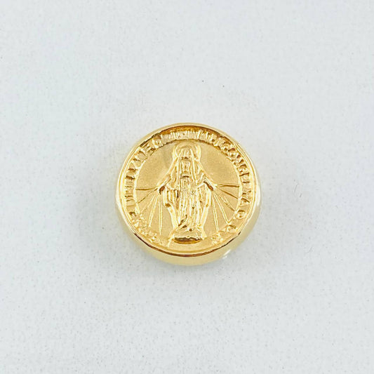 Charm Drum Miraculous Virgin 0.7 g / 1/2 in Yellow Gold 18K