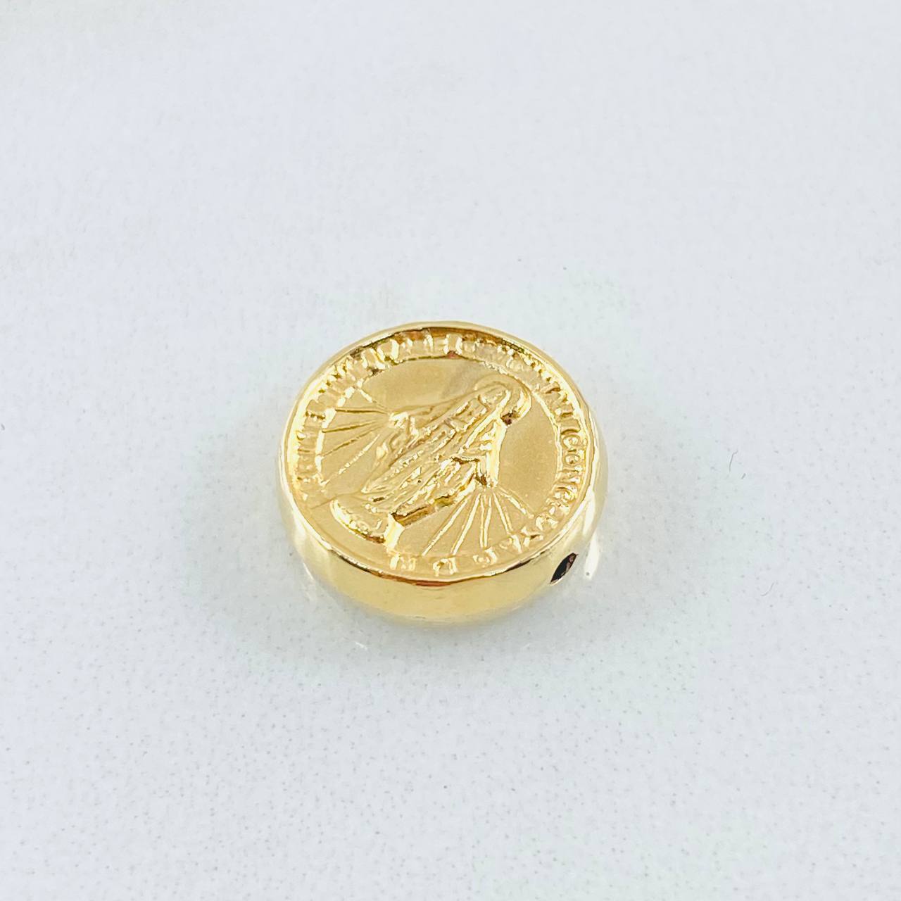 Charm Drum Miraculous Virgin 0.55 g / 1/2 in Yellow Gold 18K