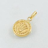 Pendant Crown Circle 0.5gr / 3/4 in / 18K Gold