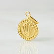 Pendant Crown Circle 0.5gr / 3/4 in / 18K Gold