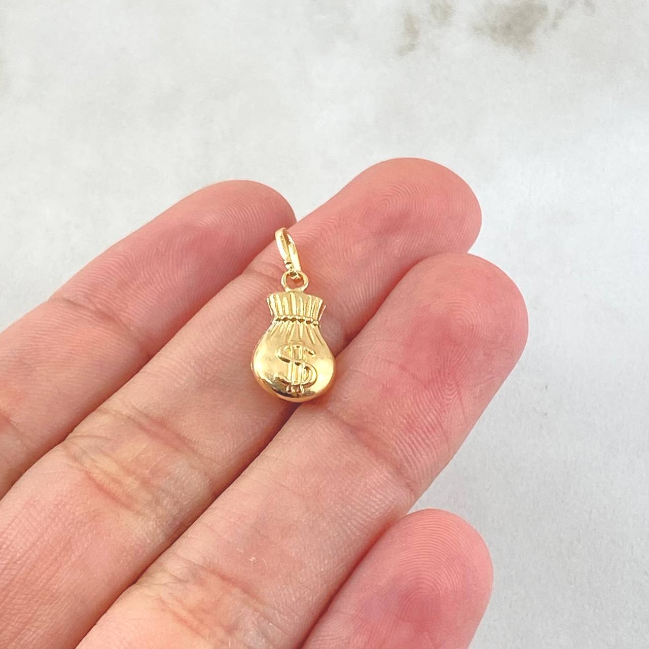 Dije Bolsa Dinero 0.55gr / 3/4 in / Oro Amarillo 18K