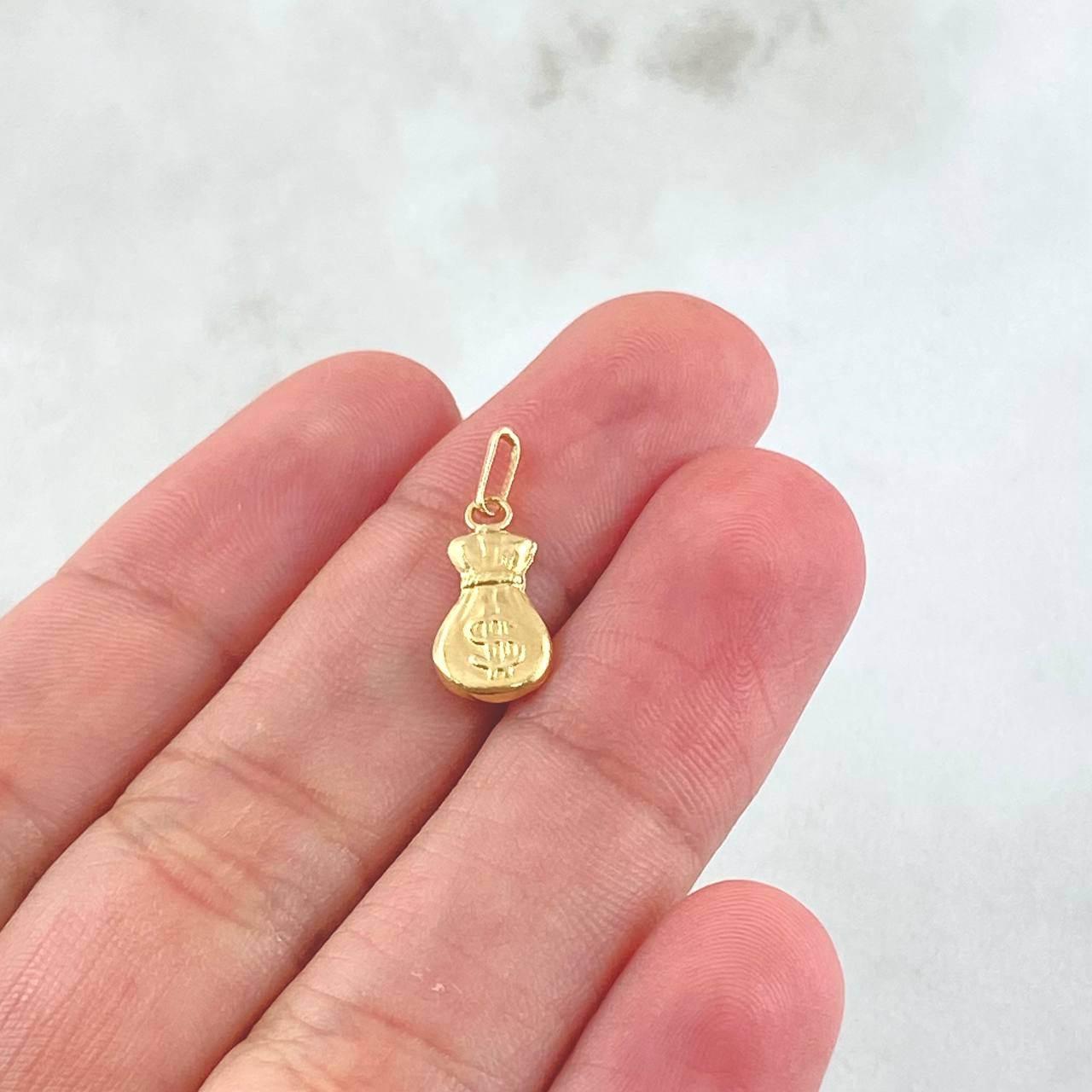 Dije Bolsa Dinero 0.35gr / 3/4 in / Oro Amarillo 18K