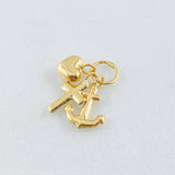 Dije tres Gracias 0.65gr / 1/2 in / Oro Amarillo 18K