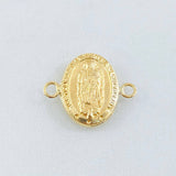 Charm Virgen Guadalupe 0.85gr / 0.7in / Die-cut Oval 18K Gold