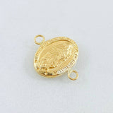 Charm Virgen Guadalupe 0.85gr / 0.7in / Die-cut Oval 18K Gold