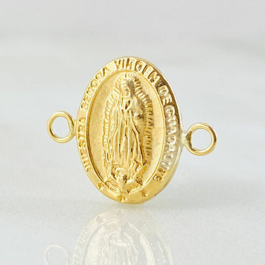 Herraje Virgen Guadalupe 0.85gr / 1.8cm / Troquelado-Ovalado Oro Amarillo 18K
