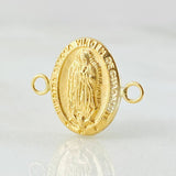 Charm Virgen Guadalupe 0.85gr / 0.7in / Die-cut Oval 18K Gold
