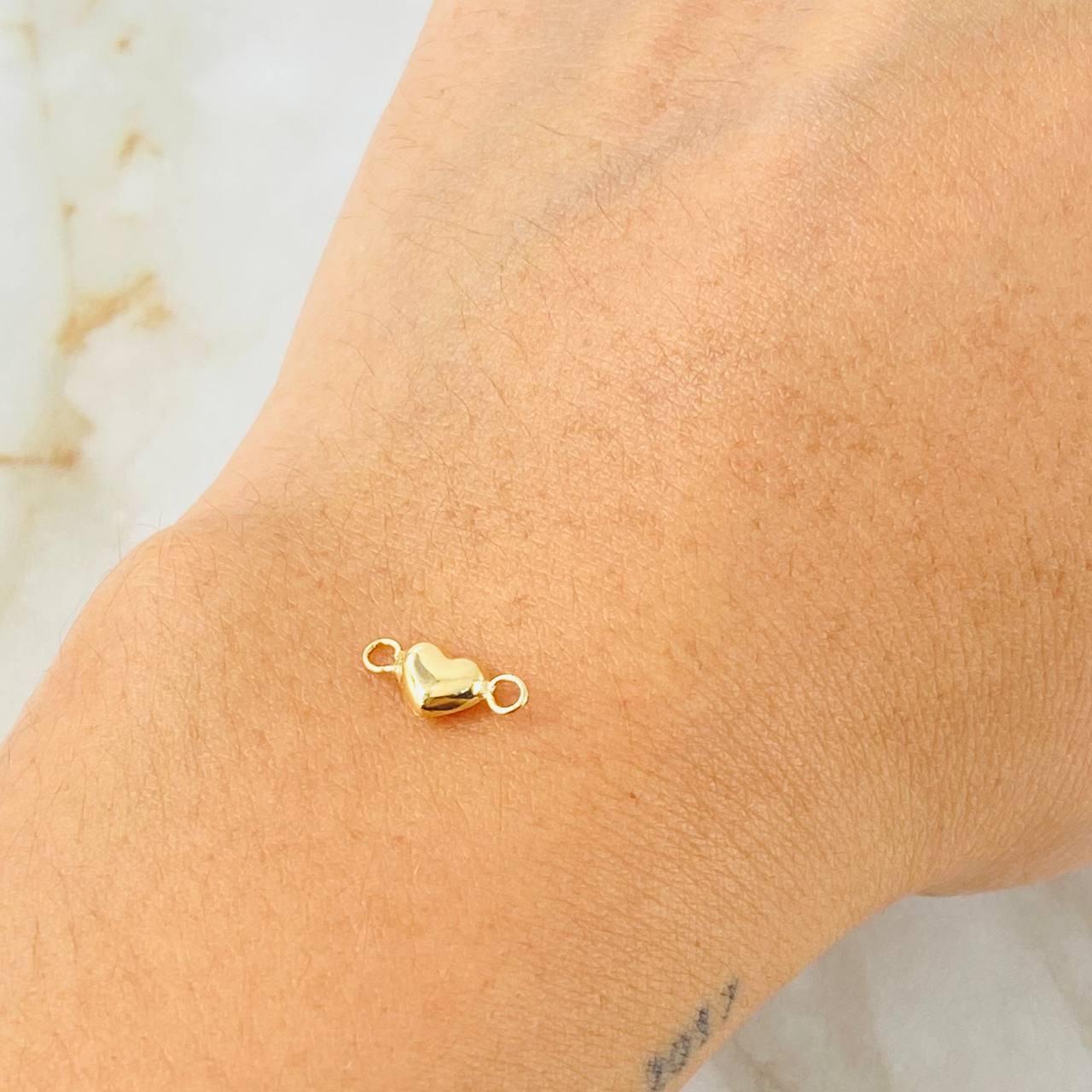 Herraje Corazon 0.2gr / 1/2 in / Oro Amarillo 18K !